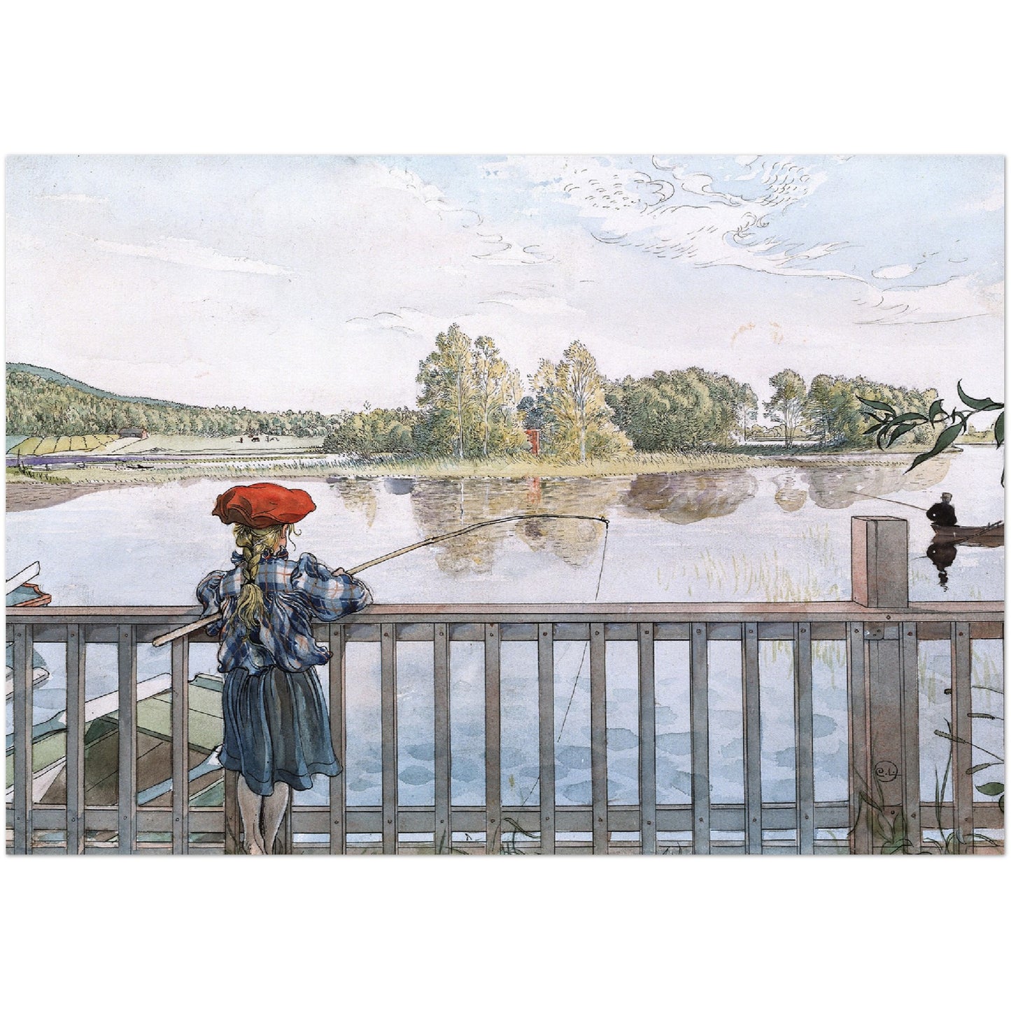 »Lisbeth metar« av Carl Larsson