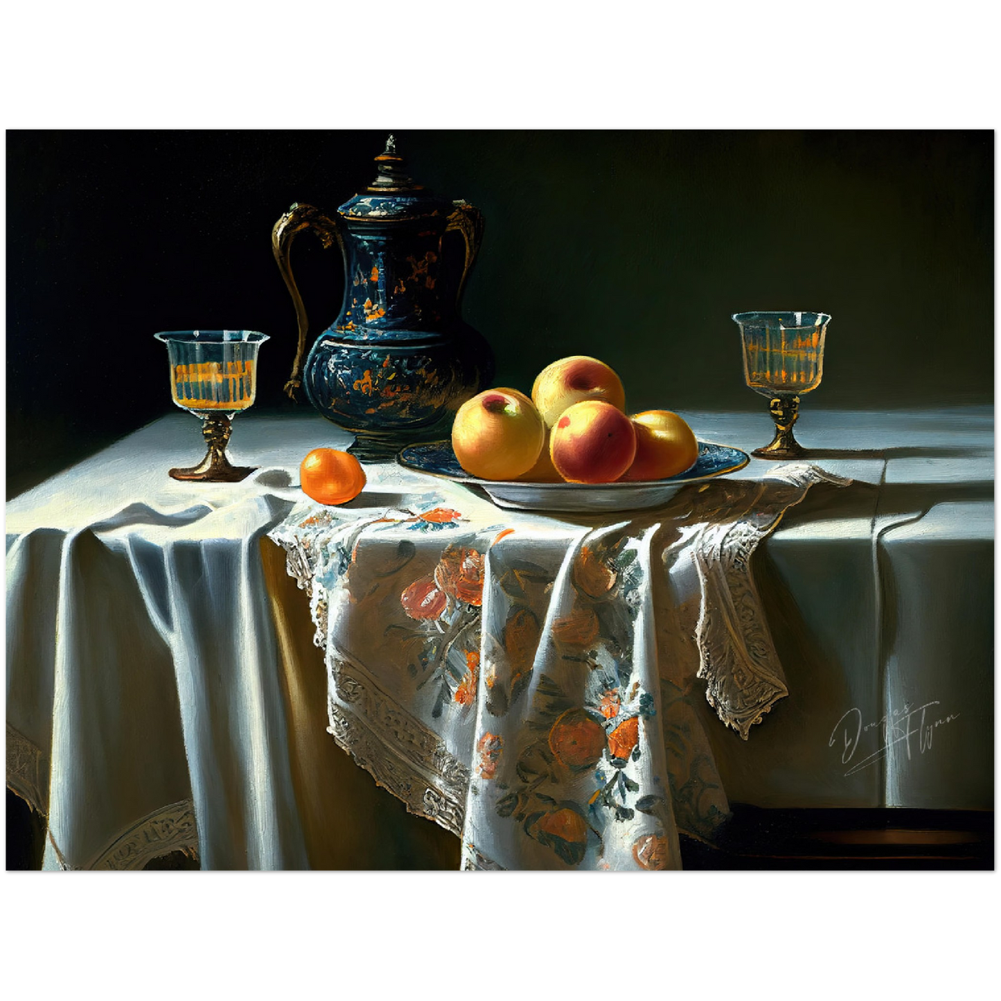 »Luxury at the table« retro poster