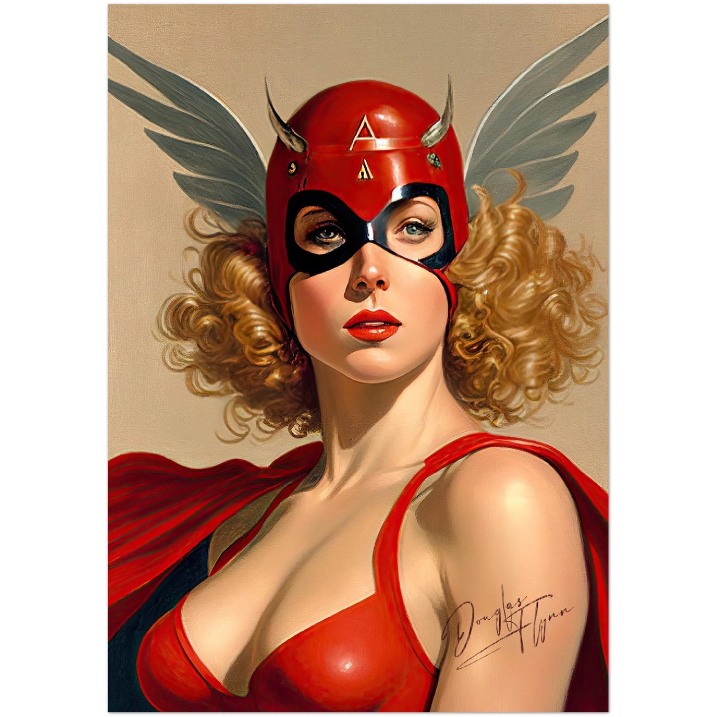 »The Scarlet Skyfighter« retro poster