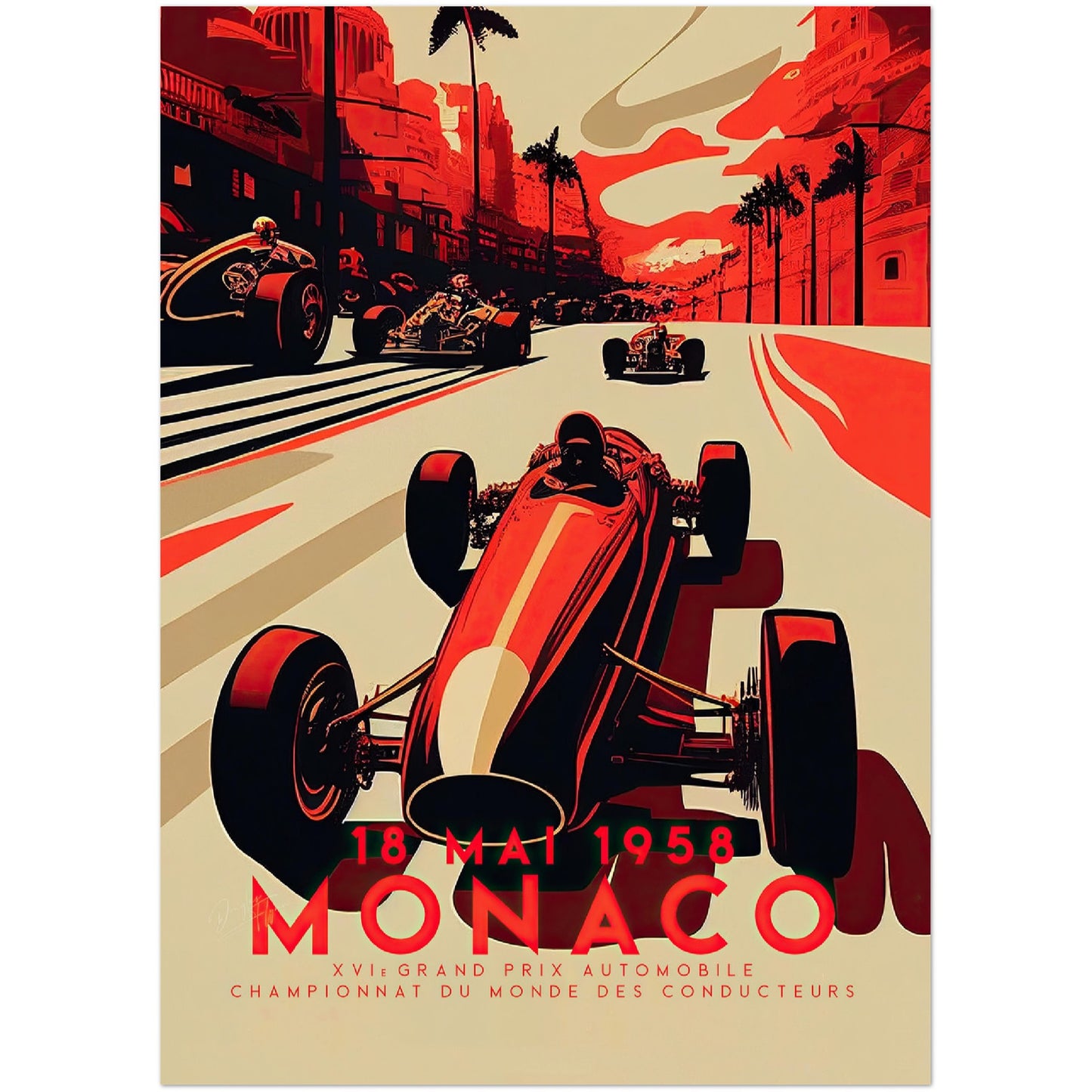 »Echoes of Engine Roars« retro poster