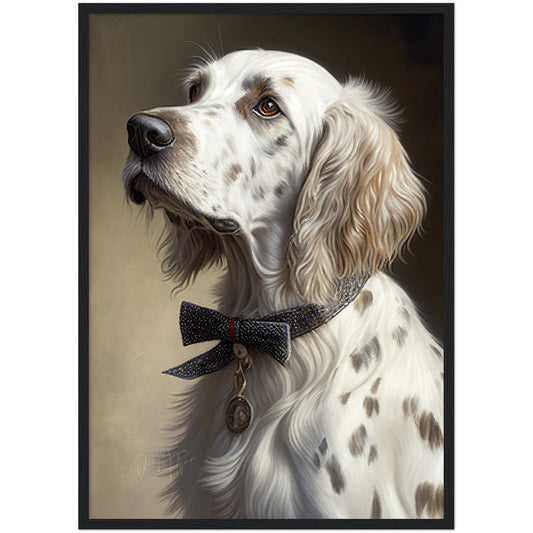 »English Setter med rosett«
