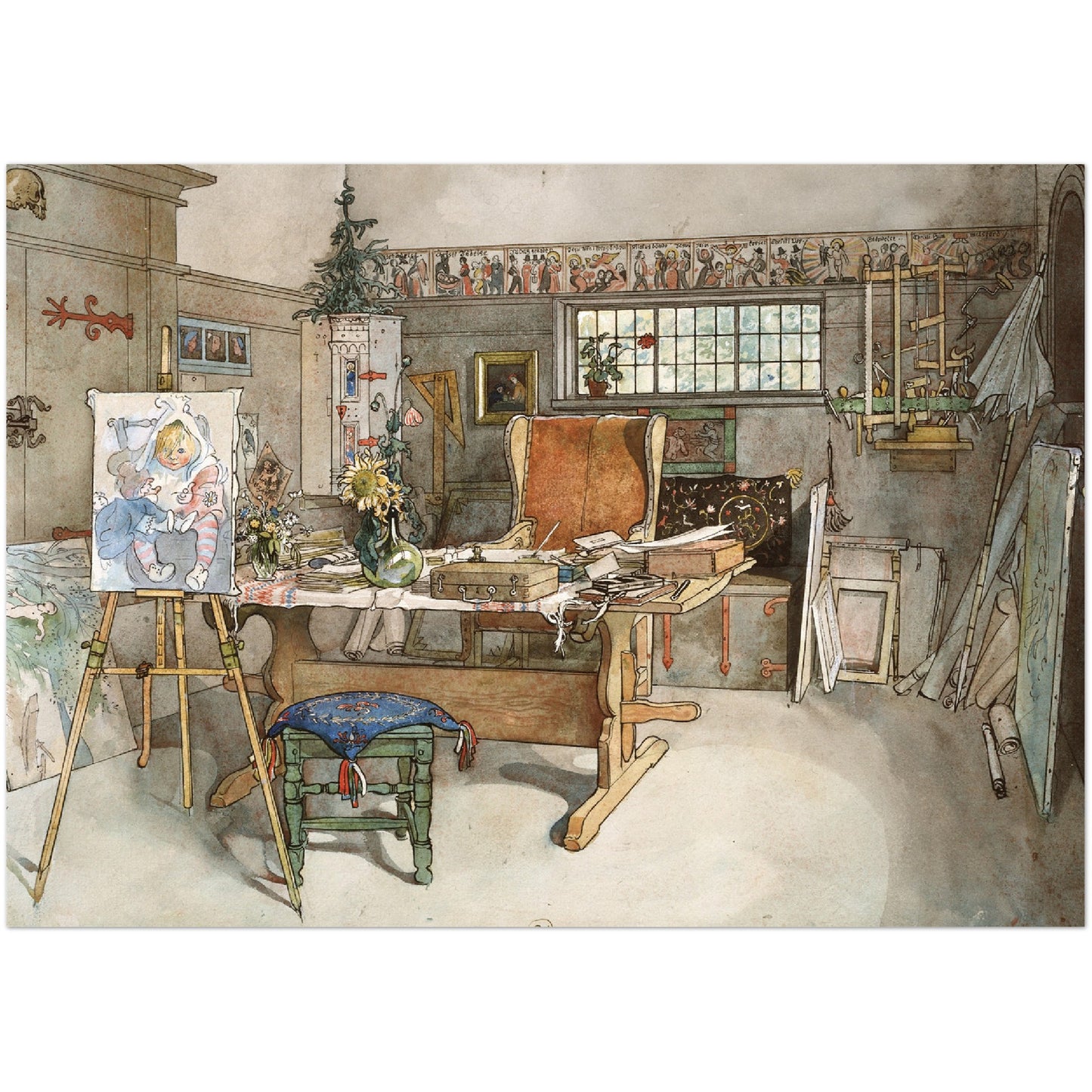»Ateljén, andra hälften« av Carl Larsson
