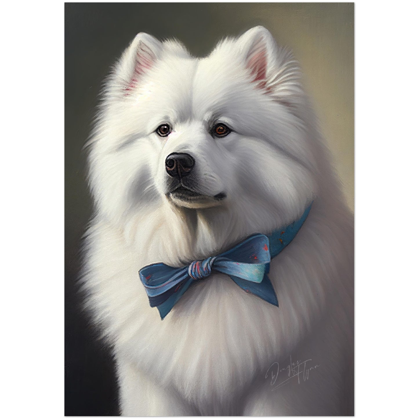 »Samojedhund med rosett«