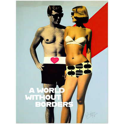 »A World Without Borders«retro poster