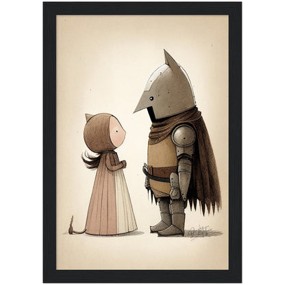»Sullen Squire And The Princess« retro poster