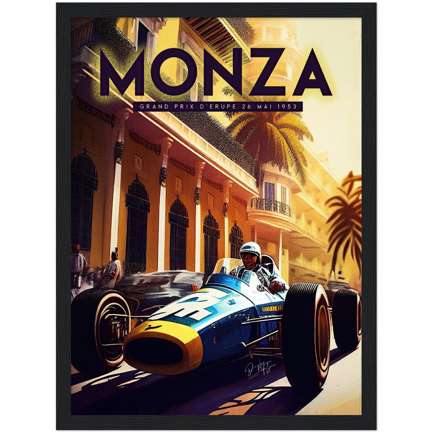 »Revved-Up Retro Racing« retro poster