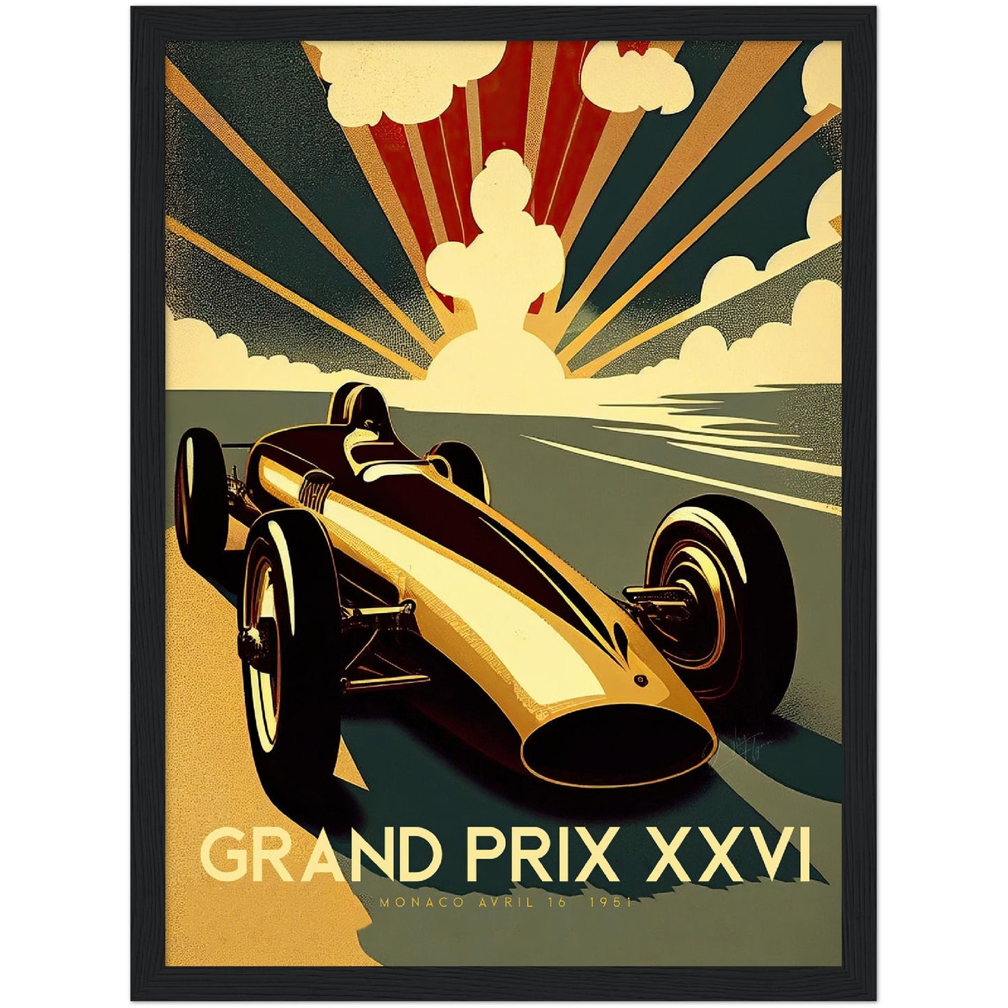 »Journey Through Racing History« retro poster