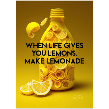 »When Life Gives You Lemons« retro poster