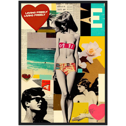 »Loving Freely, Living Freely«retro poster