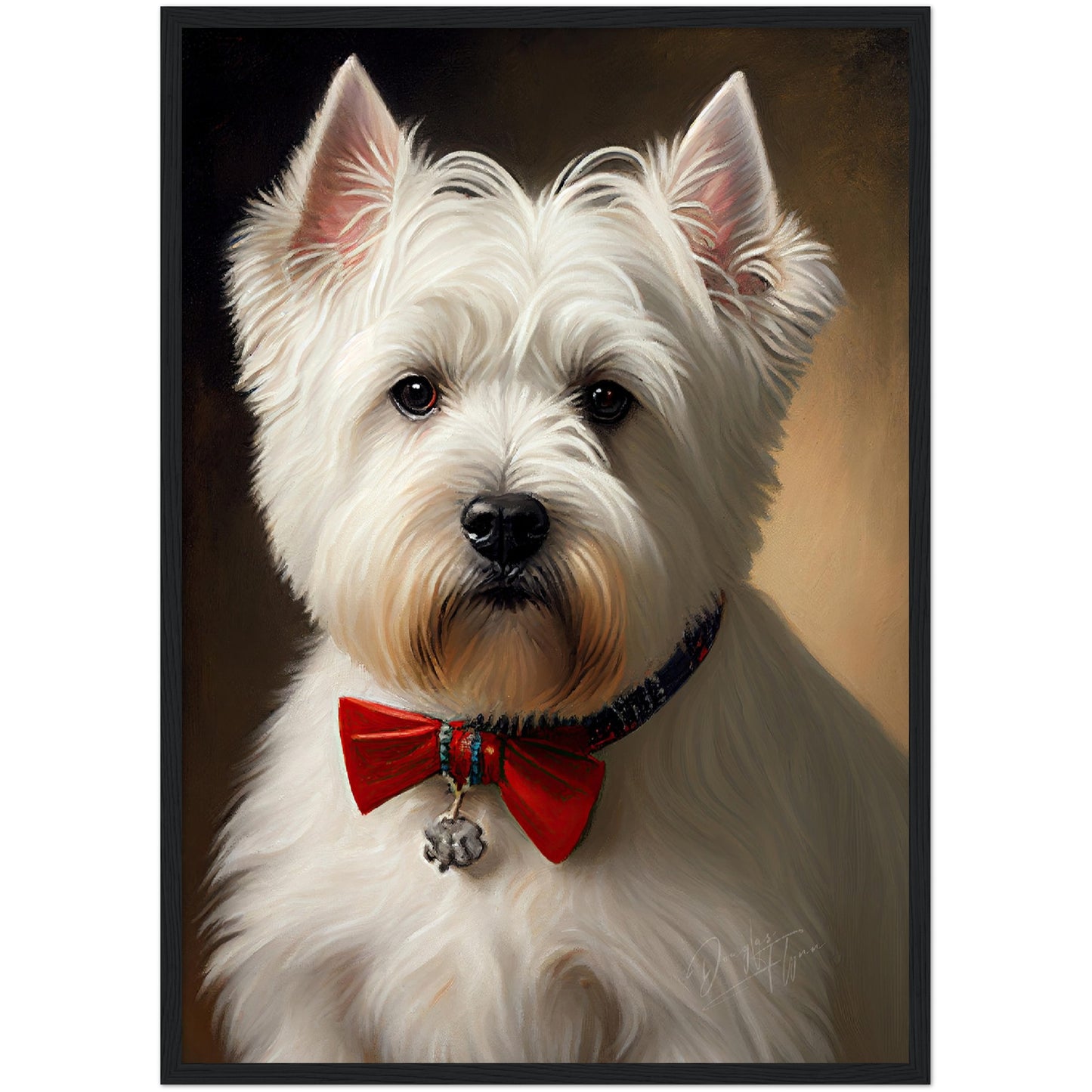 »West Highland White Terrier med rosett«