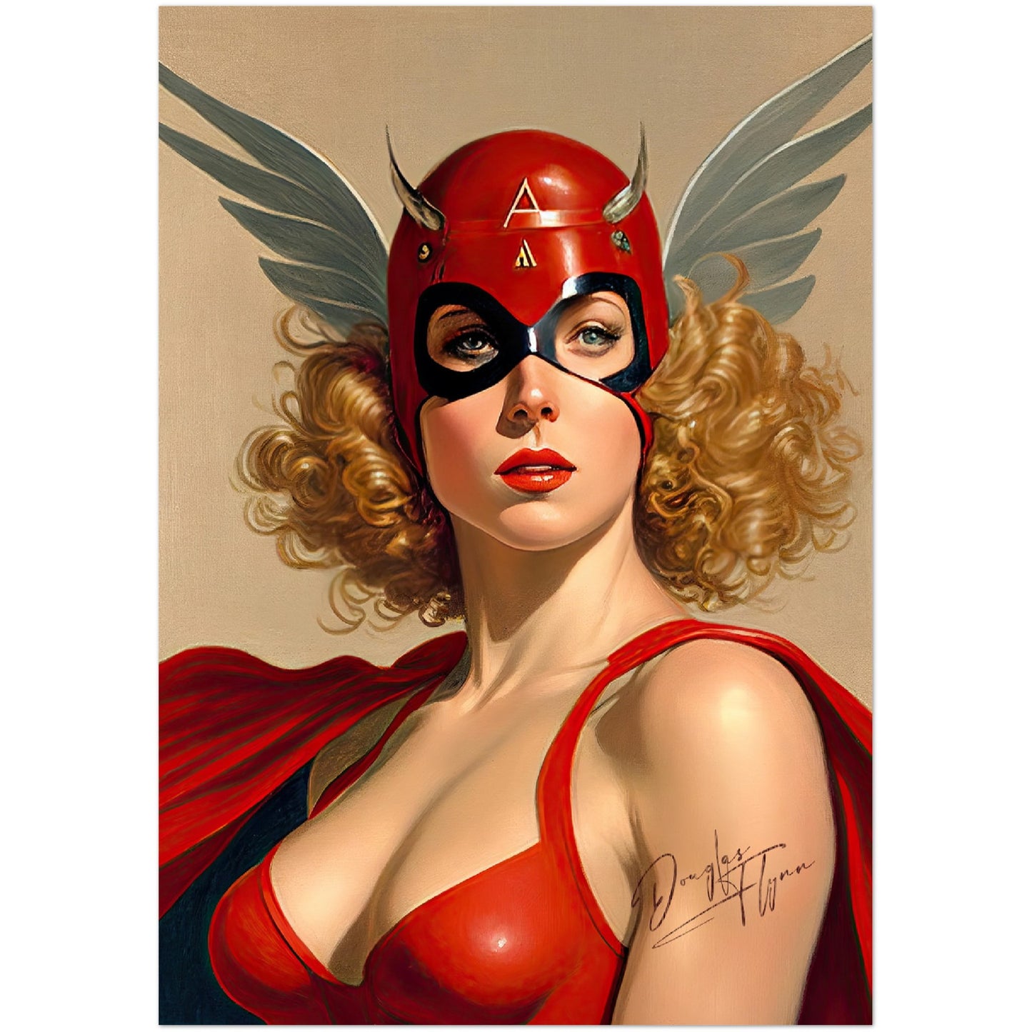 »The Scarlet Skyfighter« retro poster