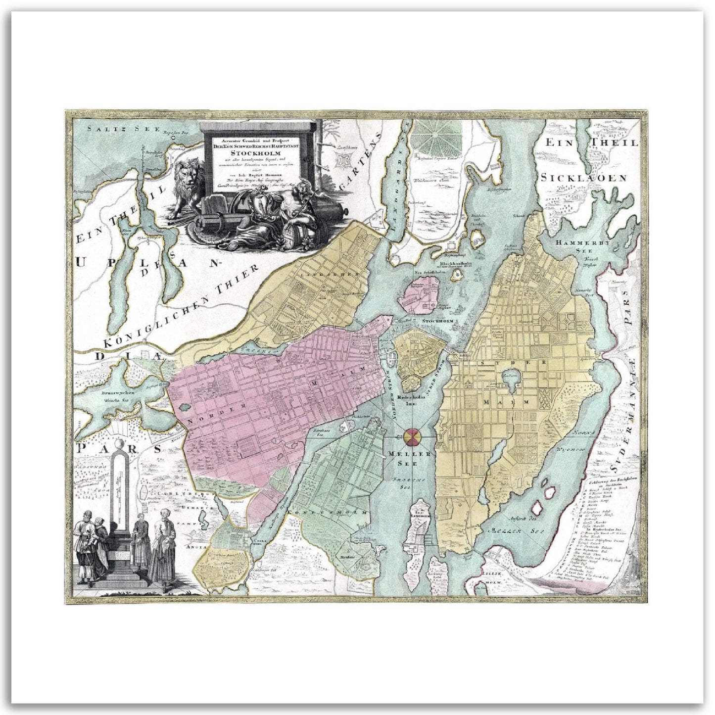 Stockholm 1716-1724, historisk stockholmskarta