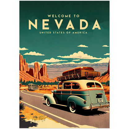 »Nevada, travel poster no 1« retro poster
