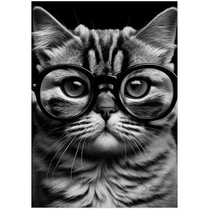 »Purrfect Thinker« retro poster