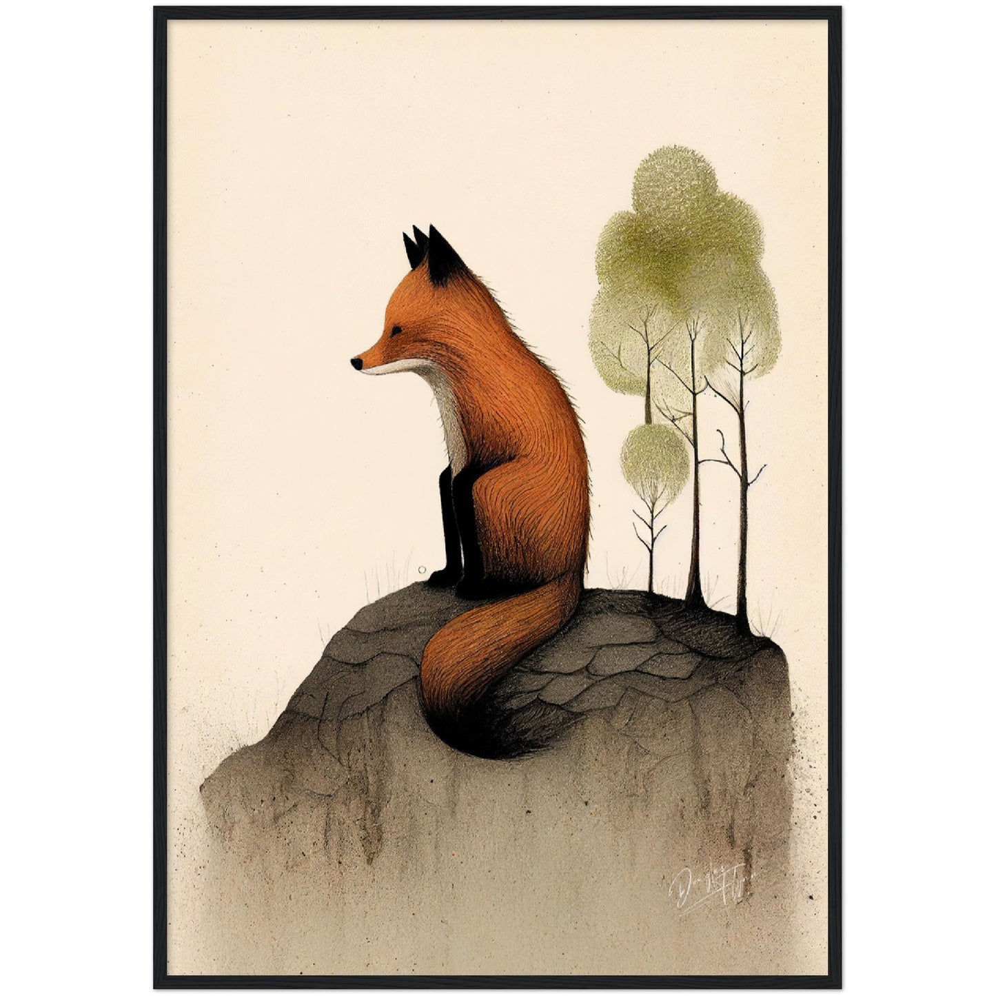 »Fox Doze And Ponder« retro poster