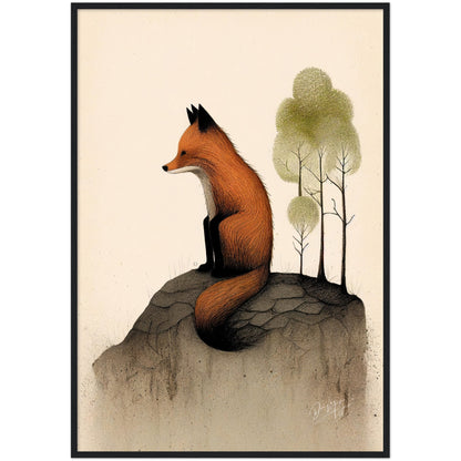 »Fox Doze And Ponder« retro poster