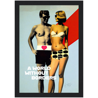 »A World Without Borders«retro poster