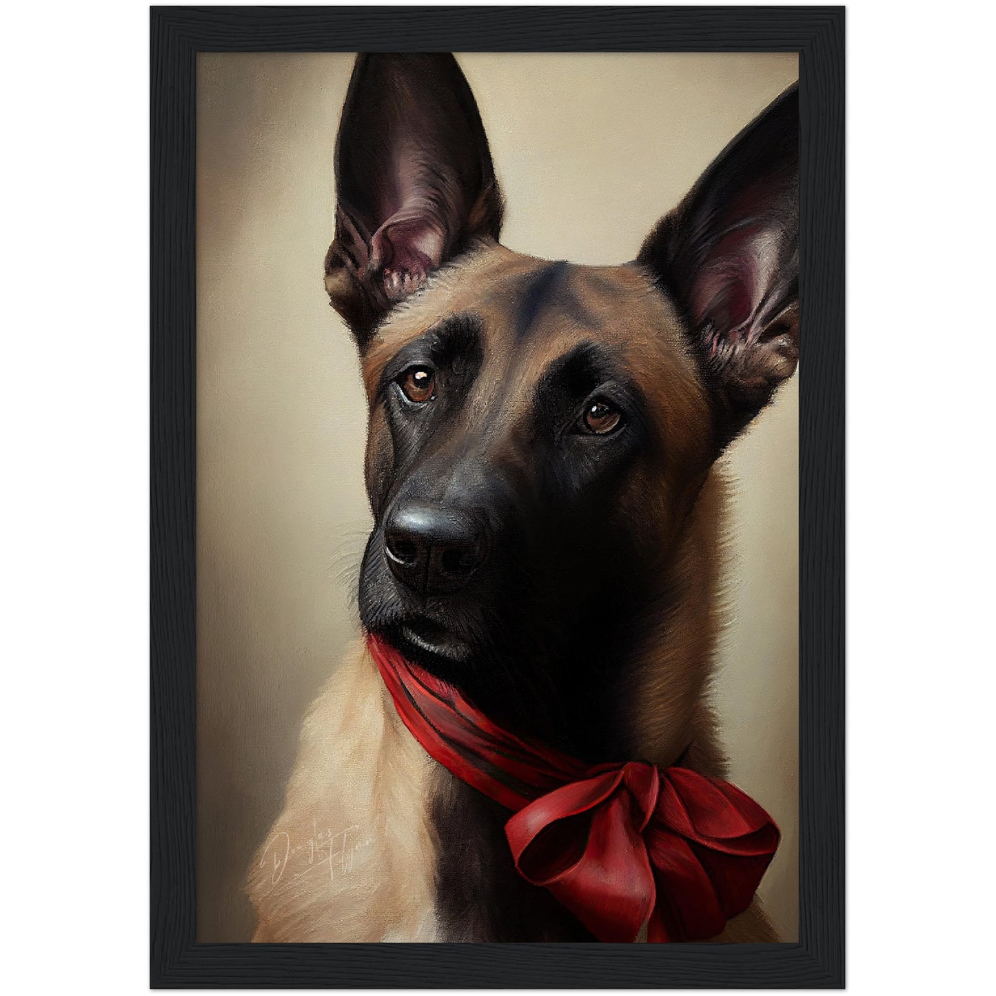 »Belgian Malinois med rosett«