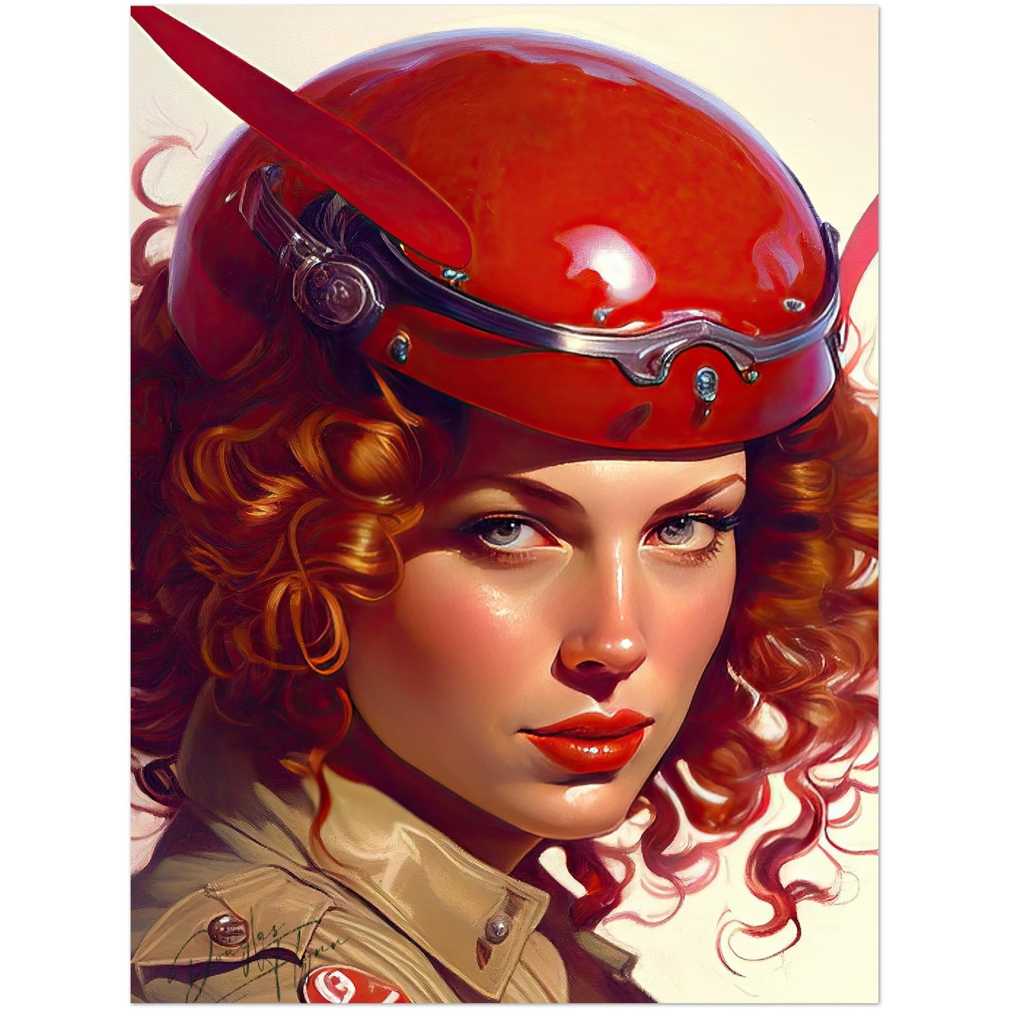 »You got permission to land« retro poster