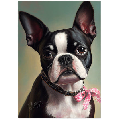 »Boston Terrier med rosett«