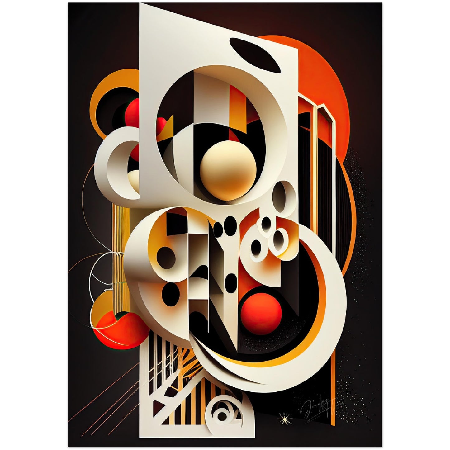 »Lively Linearity« retro poster