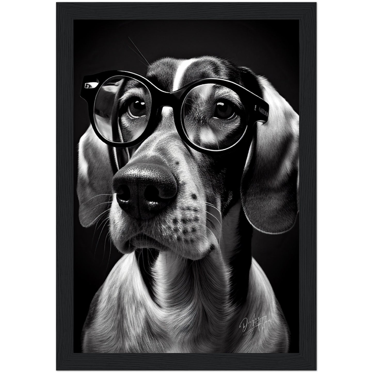»Pup in Glasses« retro poster