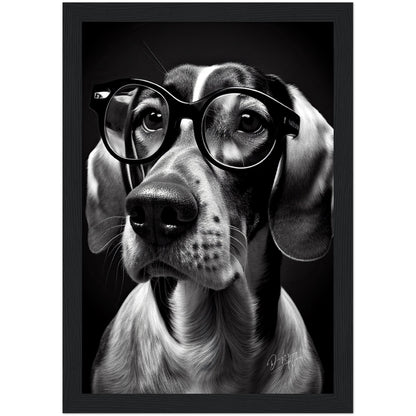 »Pup in Glasses« retro poster