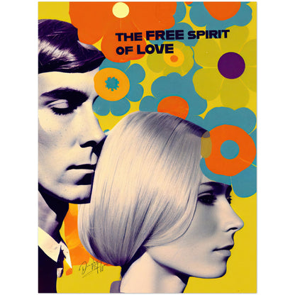 »The Free Spirit of Love«retro poster