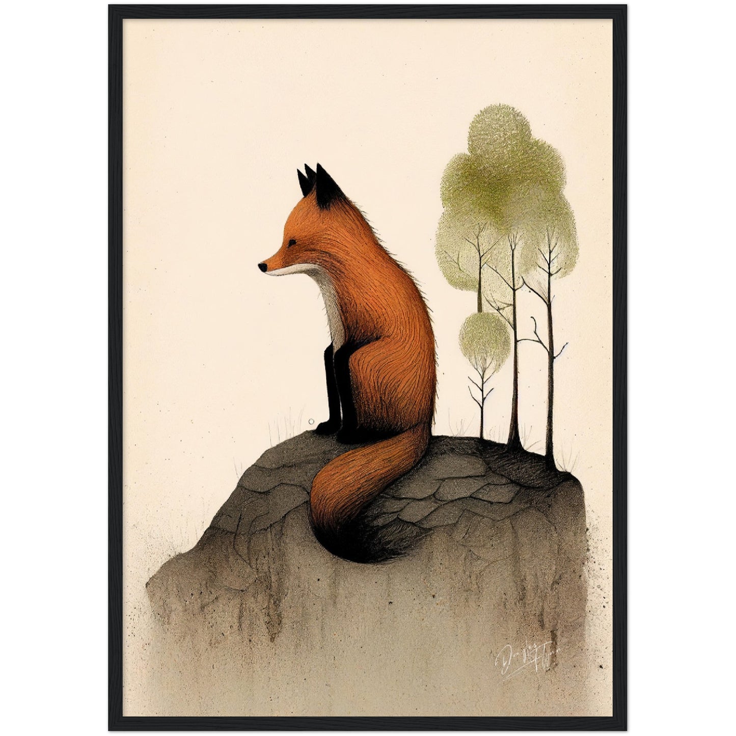 »Fox Doze And Ponder« retro poster