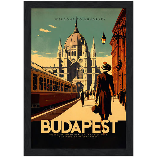 »Budapest, travel poster no 1« retro poster