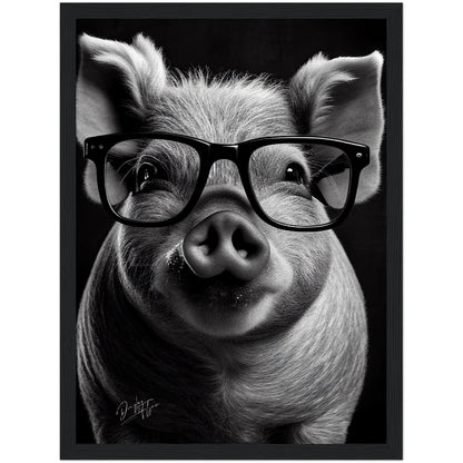 »Brainy Little Piggie« retro poster