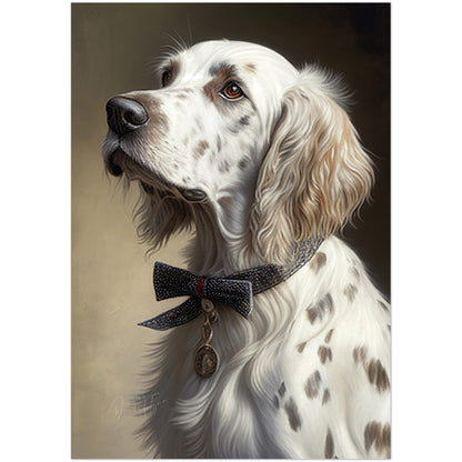 »English Setter med rosett«