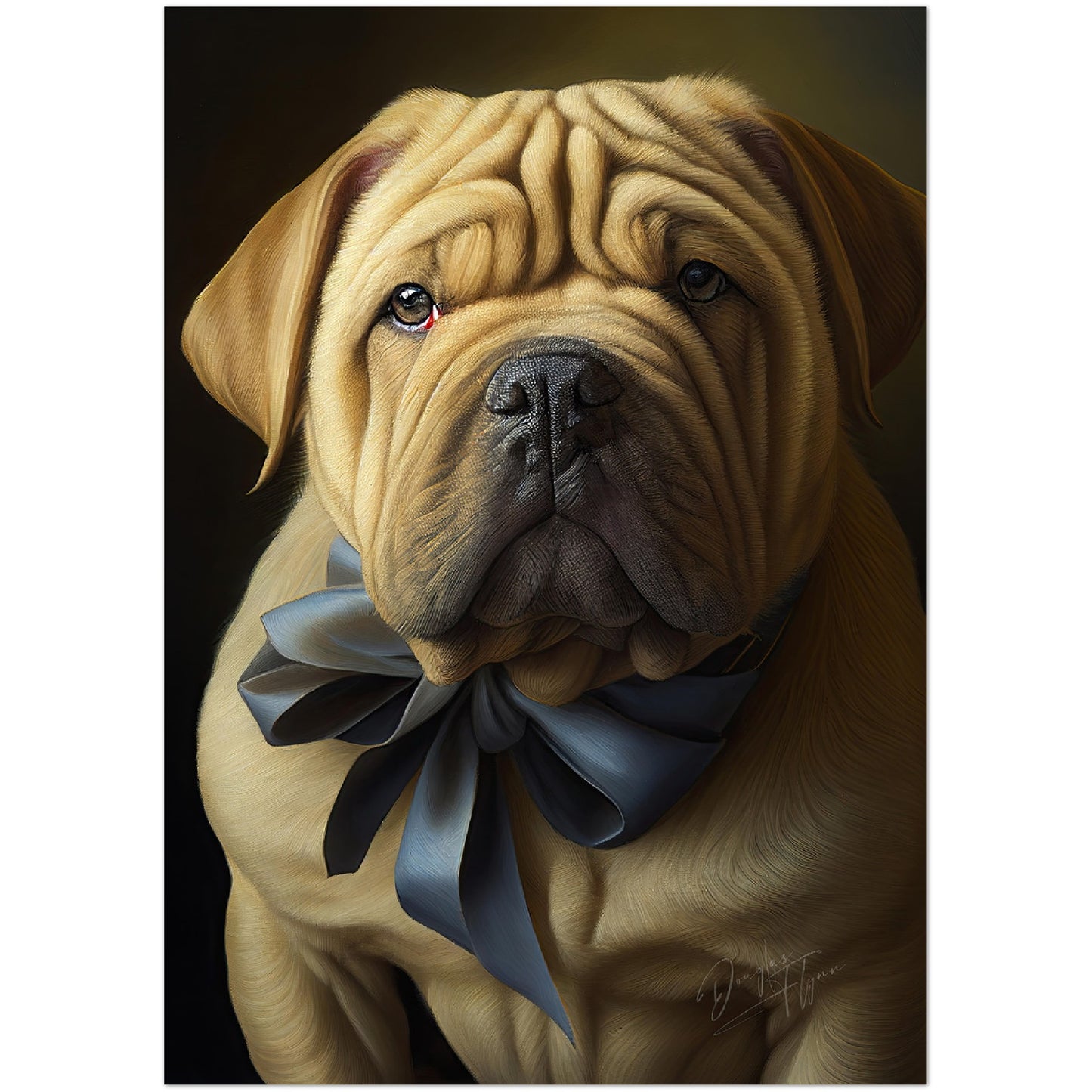 »Shar Pei med rosett«
