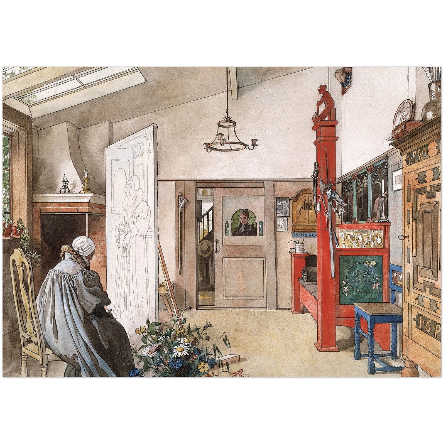»Ateljén, ena hälften« av Carl Larsson
