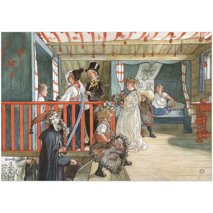 »Namnsdag på härbret« av Carl Larsson