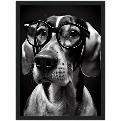 »Pup in Glasses« retro poster