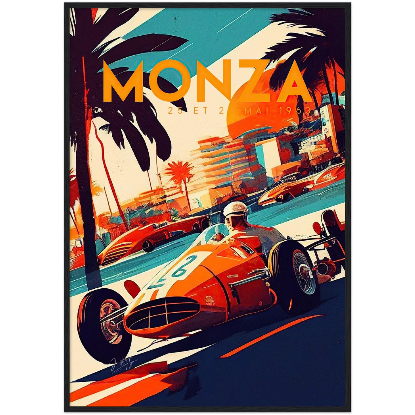 »Untold Stories of Racing« retro poster