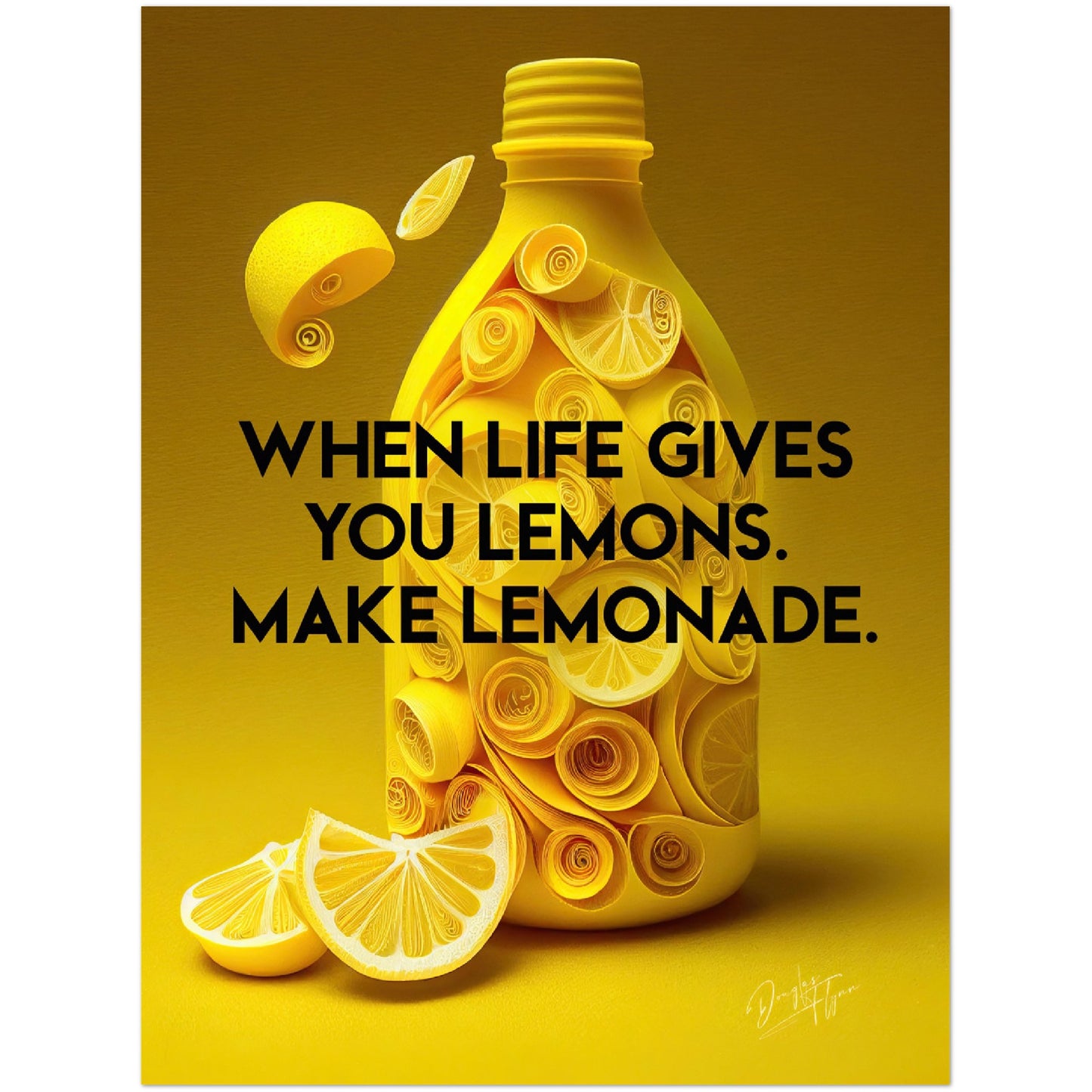 »When Life Gives You Lemons« retro poster