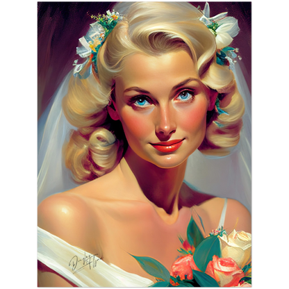 »Elegant Wedding Glamour« retro poster