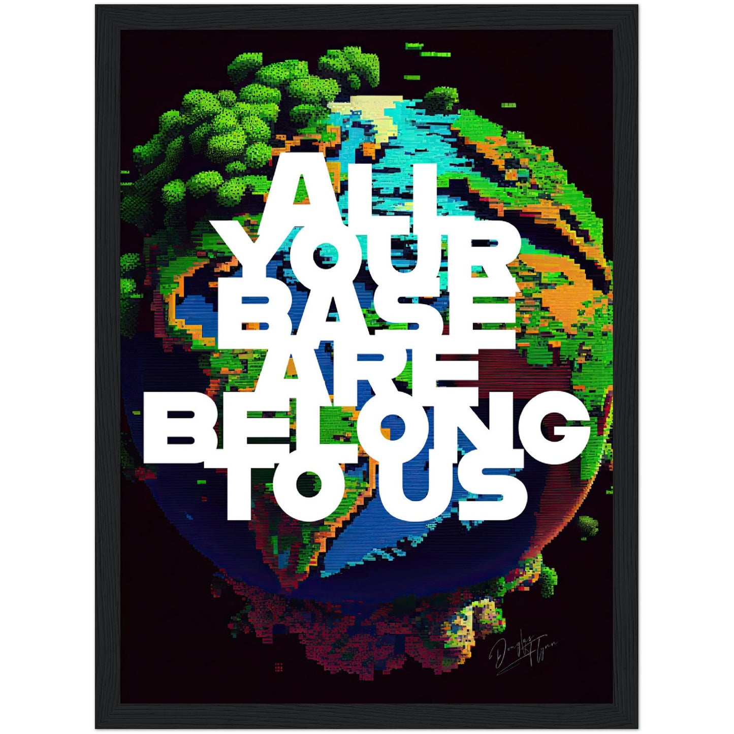 »All Your Base Are Belong To Us« retro poster