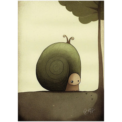 »Snail Pause And Woolgather« retro poster