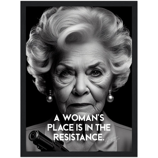 »A Womans Place Is In The Resistance« retro poster