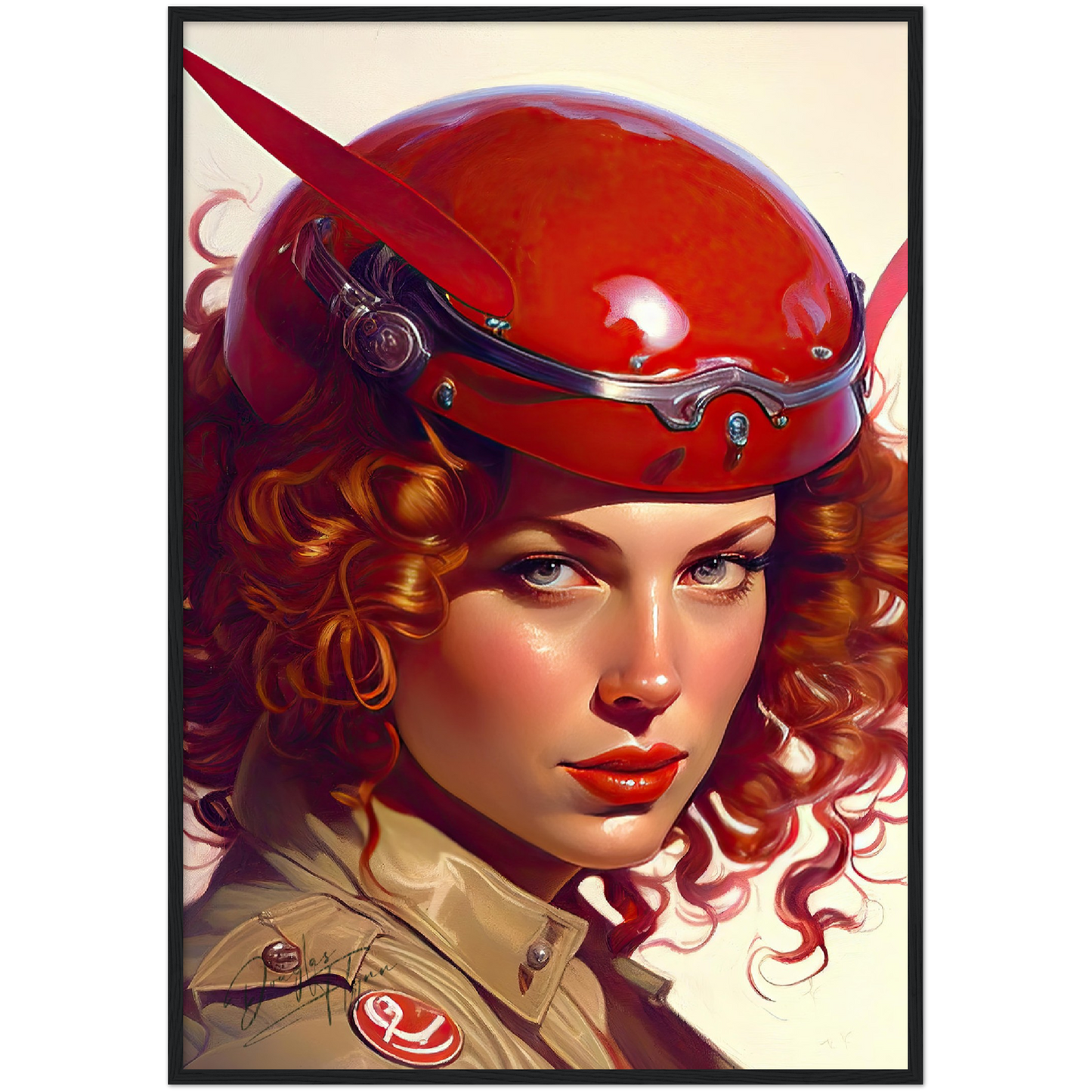 »You got permission to land« retro poster