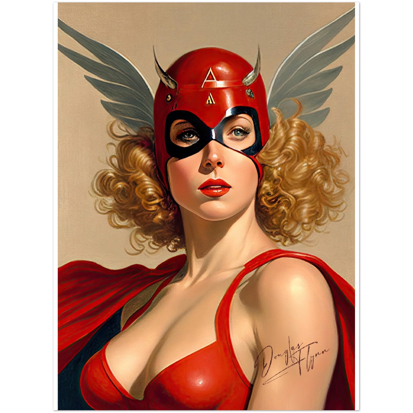 »The Scarlet Skyfighter« retro poster