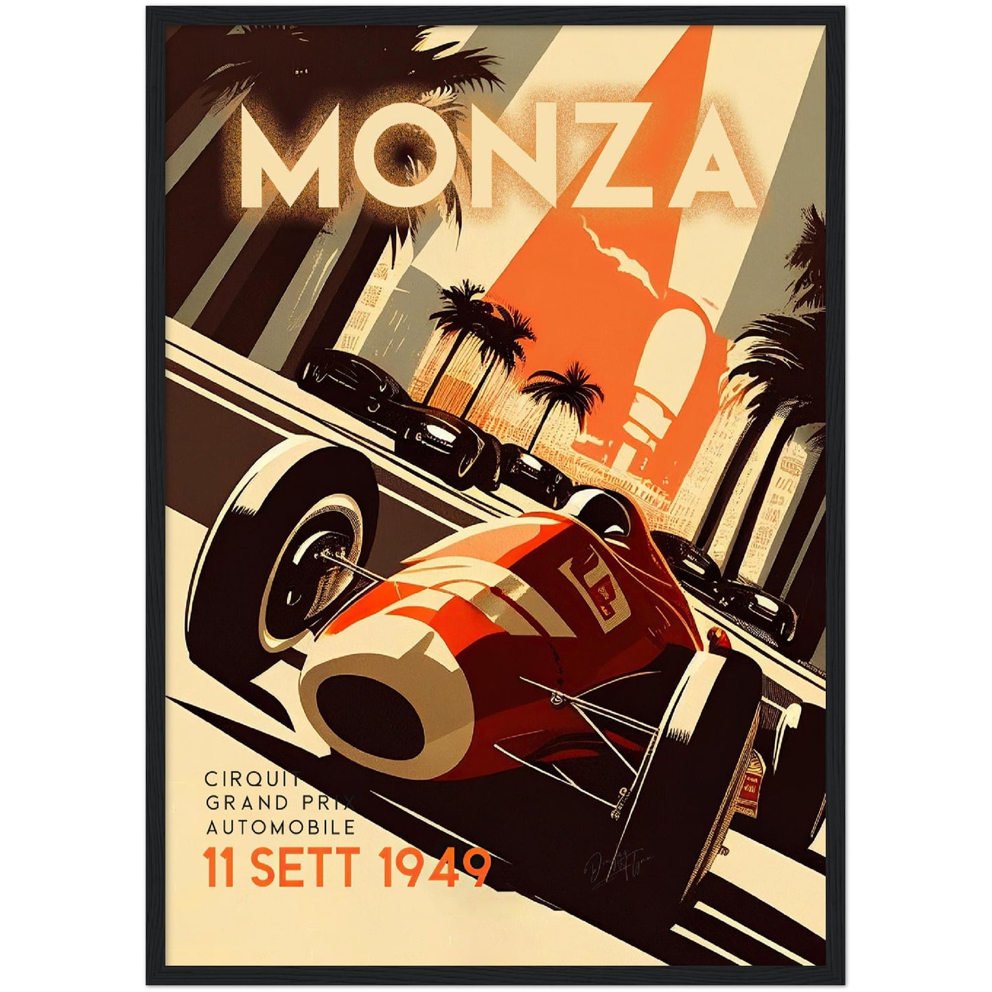 »Classics on the Track« retro poster