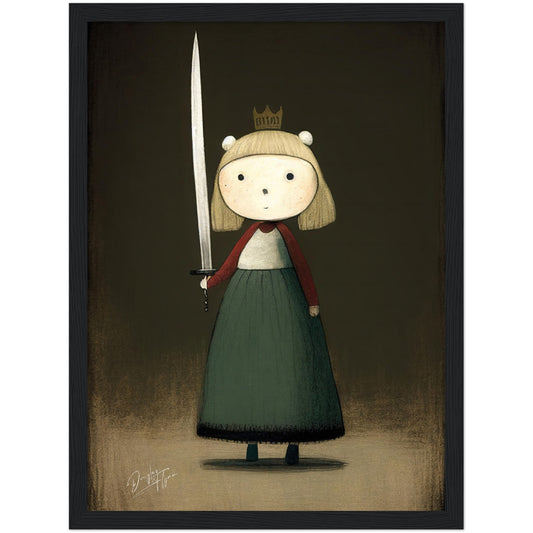»Grumpy Princess Knight« retro poster