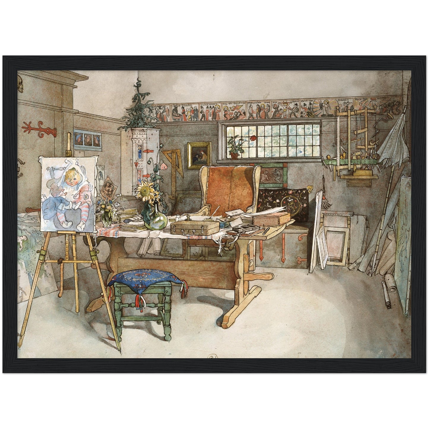 »Ateljén, andra hälften« av Carl Larsson