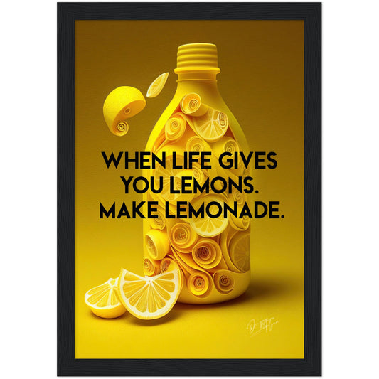 »When Life Gives You Lemons« retro poster