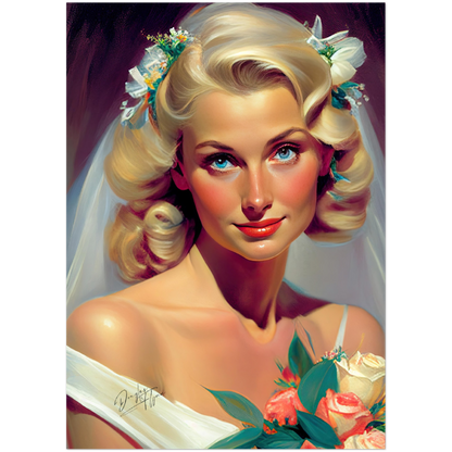 »Elegant Wedding Glamour« retro poster