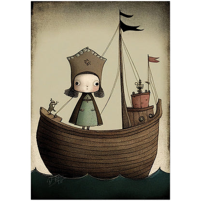 »Grouchy Galleon And The Princess« retro poster